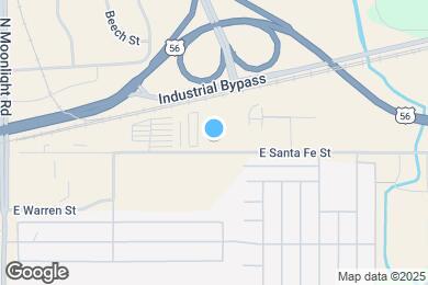Map image of the property - 1084 E Santa Fe St