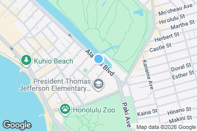 Map image of the property - 2609 Ala Wai Blvd