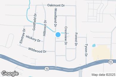 Map image of the property - 1374 Live Oak Ln