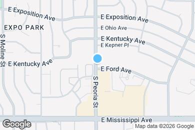 Map image of the property - 976 S Peoria St