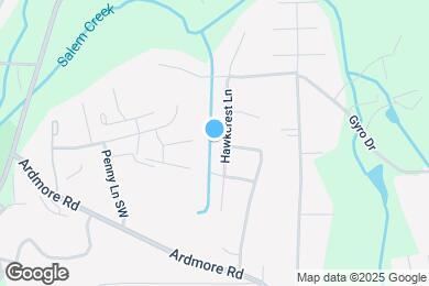 Map image of the property - 1629 Hawkcrest Ln