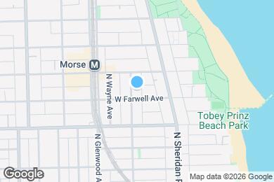 Map image of the property - 6913 N Lakewood Ave