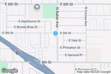 Map image of the property - 1251 N Baker Ave