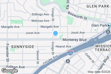 Map image of the property - 282 Monterey Blvd