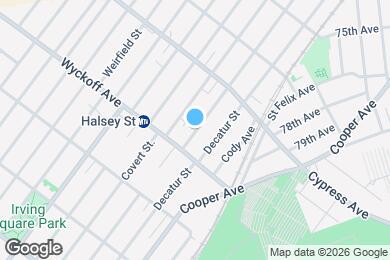 Map image of the property - NO FEE / SUMMERFIELD STREET / Spacious 3-Bed 1-Bath / Bushwick and Ridgewood Border