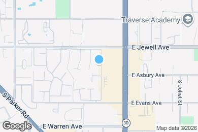 Map image of the property - 10360 E Jewell Ave