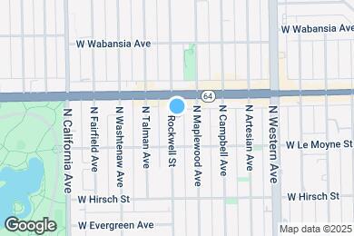 Map image of the property - 1533 N Rockwell St