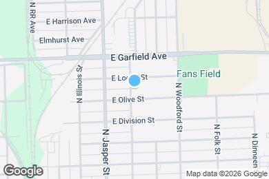 Map image of the property - 1830 N Lowber St