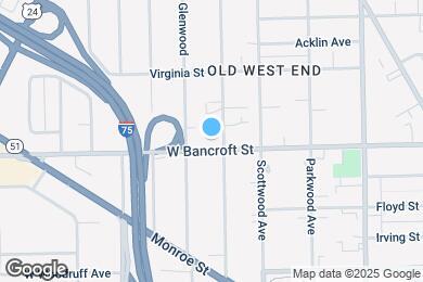 Map image of the property - 708 W Bancroft St