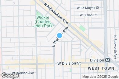 Map image of the property - 1335 N Wolcott Ave