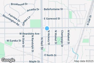 Map image of the property - 1107 N Hickory St
