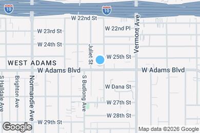 Map image of the property - 1503 W Adams Blvd
