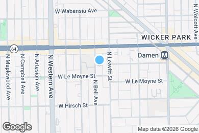 Map image of the property - 1517 N Bell Ave