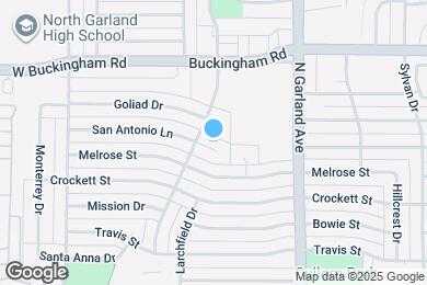 Map image of the property - 1609 San Antonio Ln