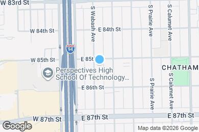 Map image of the property - 8515 S Wabash Ave