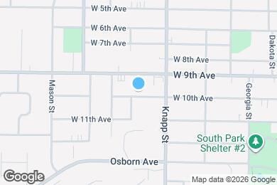 Map image of the property - 1044 W 10th Ave