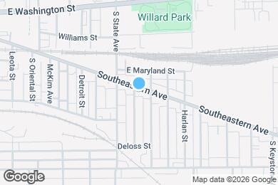 Map image of the property - 1805 Southeastern Ave