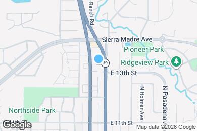 Map image of the property - Palm View Apartments in Azusa