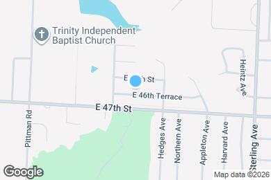 Map image of the property - 10560 E 46th Terrace