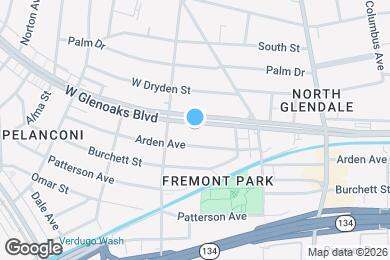 Map image of the property - 664 W Glenoaks Blvd