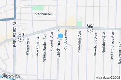 Map image of the property - 1447 Larchmont Ave