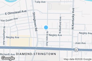 Map image of the property - 2516 N Evans Ave