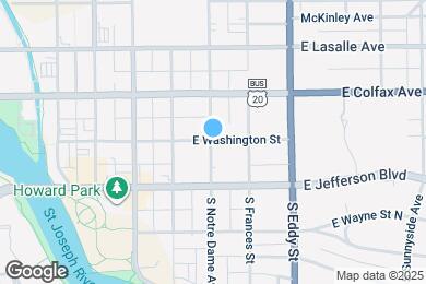 Map image of the property - 108 S Notre Dame Ave