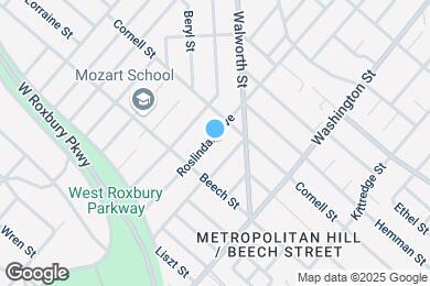 Map image of the property - 222 Roslindale Ave