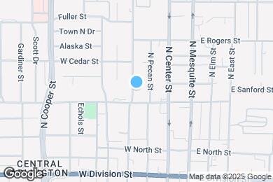 Map image of the property - Oak Street Flats: Ranch Style Fully Remodeled Come Check Us Out
