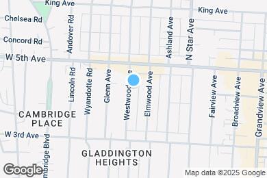 Map image of the property - 1524 Westwood Ave