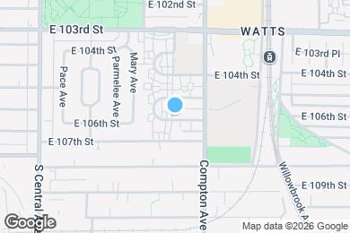 Map image of the property - 1513 E 106th St