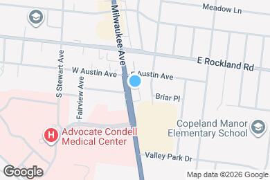 Map image of the property - 614 S Milwaukee Ave