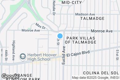 Map image of the property - Talmadge Pacific Apartments