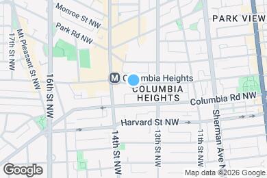 Map image of the property - 1344 Irving St NW