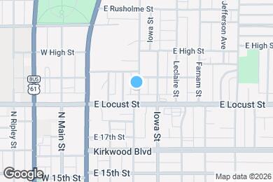 Map image of the property - 1916 1/2 Pershing Ave