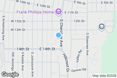 Map image of the property - 1325 S Cherokee Ave
