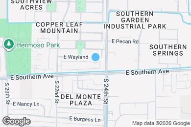 Map image of the property - 2351 E Hidalgo Ave