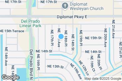 Map image of the property - 1421 NE 18th Ave