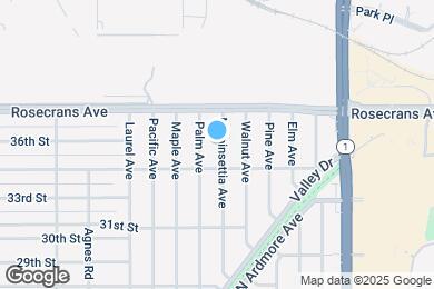 Map image of the property - 3525 N Poinsettia Ave