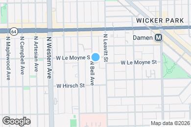 Map image of the property - 1449 N Bell Ave