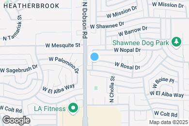 Map image of the property - 1831 W Rosal Dr