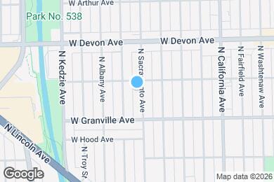 Map image of the property - 6240 N Sacramento Ave
