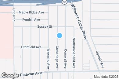 Map image of the property - 411 Cambridge Ave