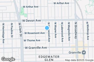 Map image of the property - 1400 W Rosemont Ave