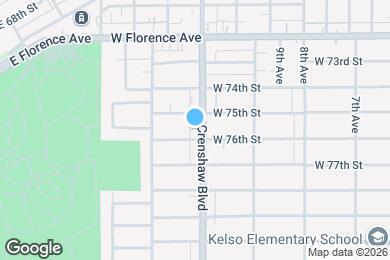 Map image of the property - 7521 S Crenshaw Blvd