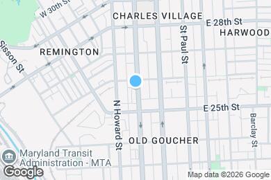 Map image of the property - 2526 Maryland Ave