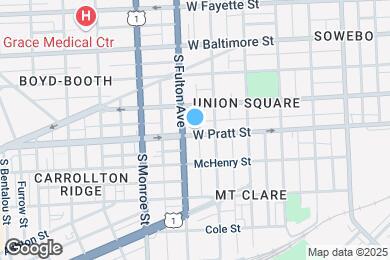 Map image of the property - 1716 W Pratt St
