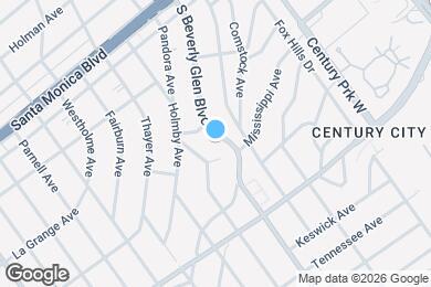 Map image of the property - 2025 S Beverly Glen Blvd
