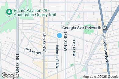 Map image of the property - 3541 Holmead Place Northwest