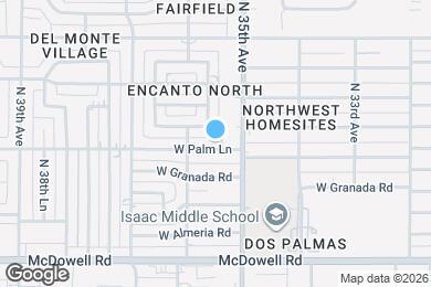 Map image of the property - 3522 W Palm Ln